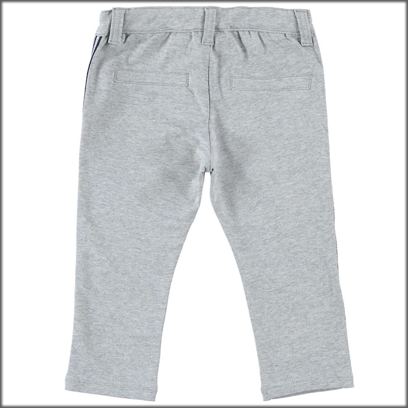 Pantalone lungo con banda laterale 4w236 bambino ido - grigio melange