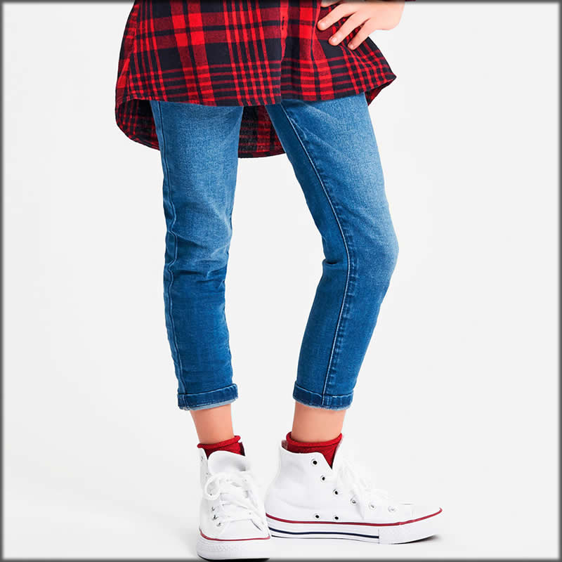 Jeans con elastico senza bottoni 4k941 bambina ido - jeans