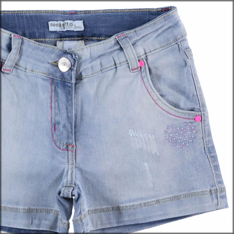 Pantalone corto denim 5j418 bambina dodipetto jeans