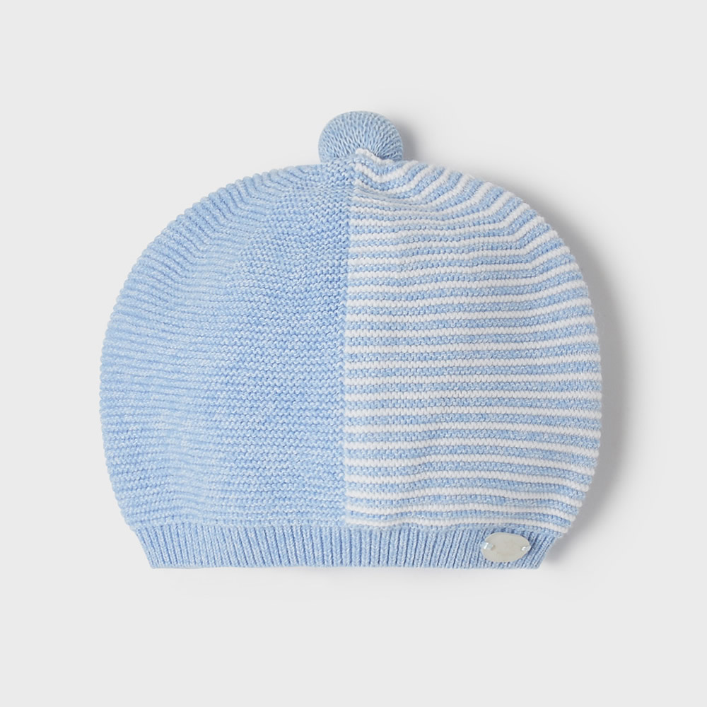 Cuffia in tricot di cotone 9484 neonato mayoral dream blue