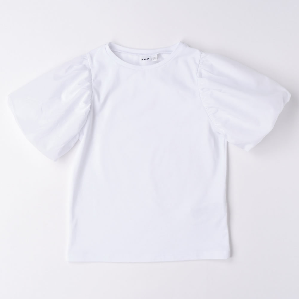 T-shirt manica a palloncino 4.6508 ragazza ido bianco