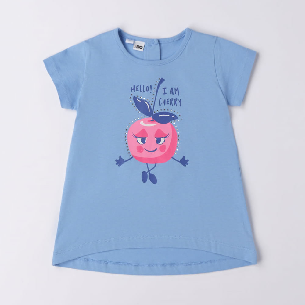 T-shirt manica corta 4.6751 bambina ido azzurro
