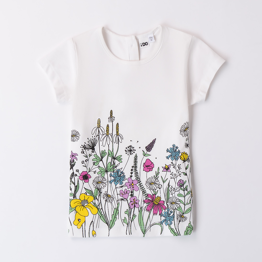 T-shirt manica corta con stampa 4.8014 bambina ido lilla