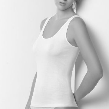CANOTTIERA SPALLA LARGA FILO DI SCOZIA DONNA 13832  EMMEBIVI