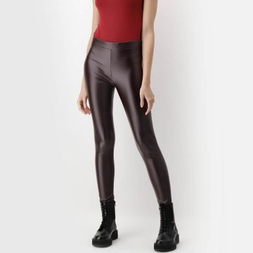 JEGGINGS ECOPELLE FELPATA SOLID COMPONENT MUST DONNA OROBLU