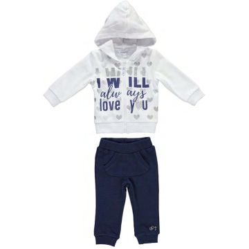 TUTA CUORI FULL ZIP 5U246 NEONATA DODIPETTO