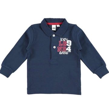 POLO MANICA LUNGA COTONE GARZATO 4V518 BAMBINO IDO