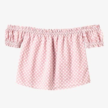 MAGLIA A POIS SPALLE NUDE 540025X RAGAZZA BLUE SEVEN