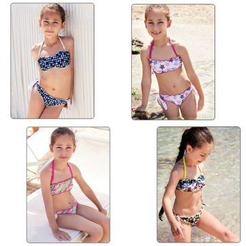 COSTUME DUE PEZZI A FASCIA DA BAMBINA G602 BELLISSIMA