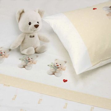 COMPLETO LENZUOLO LETTINO COCCOLE TRUDI GABEL