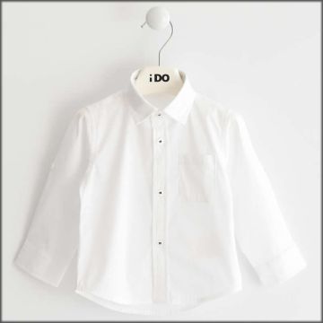 CAMICIA BIANCA MANICA LUNGA 4J204 BAMBINO IDO