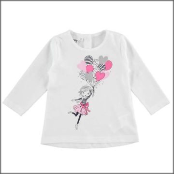 T-SHIRT MANICA LUNGA GIROCOLLO 4J005 NEONATA IDO