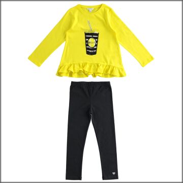 COMPLETO T-SHIRT E LEGGINGS LUNGO 5J237 BAMBINA DODIPETTO