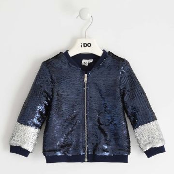 GIACCHINA DI PAILLETTES FULL ZIP 4J320 BAMBINA IDO