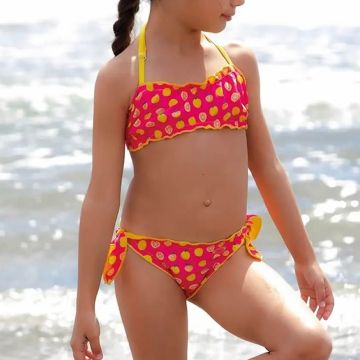 COSTUME DUE PEZZI DA BAMBINA FANTASIA LIMONI BELLISSIMA