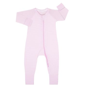 TUTINA IN COTONE RIGATA ZIP IN DUE DIREZIONI NEONATO LOVABLE