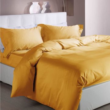 COMPLETO COPRIPIUMINO RASO MATRIMONIALE TINTA UNITA CALEFFI