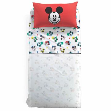 COMPLETO LENZUOLA MICKEY COLORS SINGOLO DI COTONE CALEFFI