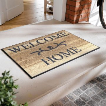 TAPPETO WELCOME HOME BEIGE 50*75 WASH AND DRY KLEEN TEX