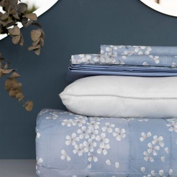 COMPLETO LENZUOLO COPRILETTO KIMONO MATRIMONIALE FAZZINI