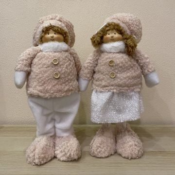 BAMBOLA IN PIEDI 22165 BOY & GIRL PREZIOSA HOME