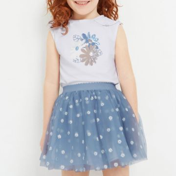 COMPLETO MAGLIA E GONNA DI TULLE 3950 BAMBINA MAYORAL