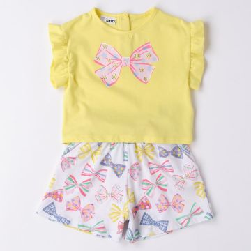 COMPLETO T-SHIRT MANICA CORTA E SHORT 4.6784 PER BAMBINA IDO