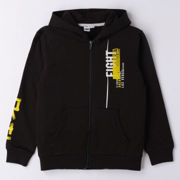 FELPA APERTA FULL ZIP E CAPPUCCIO 4.6019 PER RAGAZZO IDO 