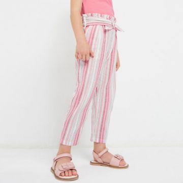 PANTALONE LUNGO RIGATO DI LINO 3505 PER BAMBINA MAYORAL