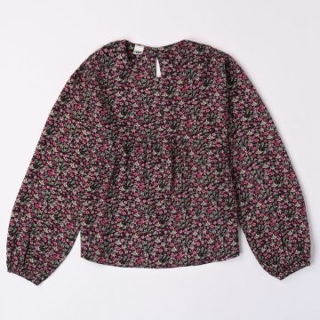 BLUSA FLOREALE GIROCOLLO 4.7843 RAGAZZA IDO