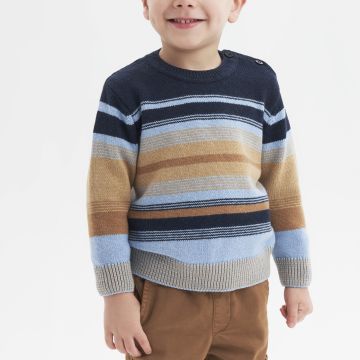 MAGLIONE GIROCOLLO A RIGHE 4.7408 BAMBINO IDO