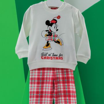 PIGIAMA FAMILY NATALE 7050 MINNIE CALDO COTONE NEONATA SABOR