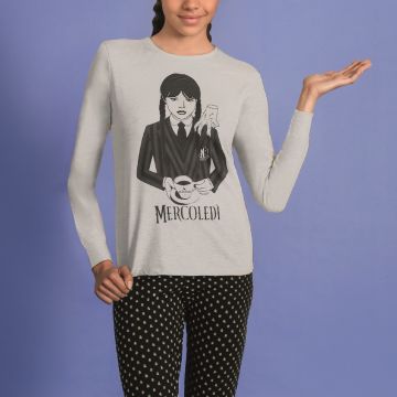 PIGIAMA DA RAGAZZA CALDO COTONE MERCOLEDì ADDAMS SABOR