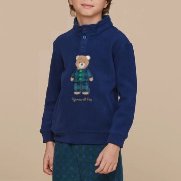 PIGIAMA MICROPILE ORSETTO 2304 PER BAMBINI UNISEX NOI DI NOTTE