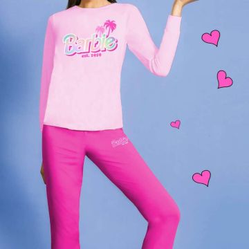 PIGIAMA BARBIE 380 LUNGO DI COTONE DONNA SABOR