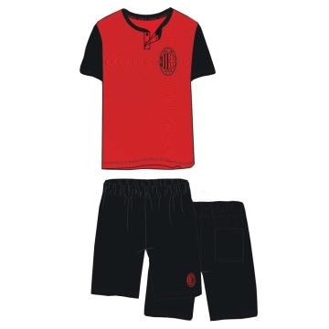 PIGIAMA DA RAGAZZO MILAN J20 2030 MAGLIA E PANTALONE CORTO PRODOTTO UFFICIALE