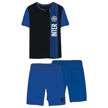 PIGIAMA DA UOMO INTER J10 2065 MAGLIA E PANTALONE CORTO PRODOTTO UFFICIALE