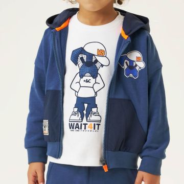 FELPA APERTA CON CAPPUCCIO 4A461 BAMBINO IDO