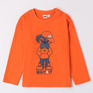 T-SHIRT CALDO COTONE CON STAMPA 4A462 NEONATO IDO