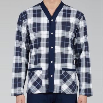 PIGIAMA APERTO CARDIGAN 7125 CALDO COTONE UOMO CREAZIONI BIP BIP