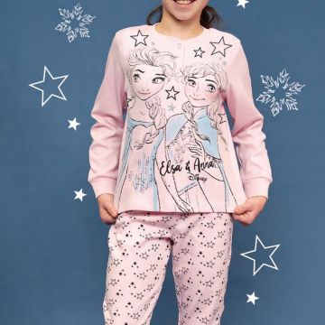 PIGIAMA DISNEY FROZEN 1380 CALDO COTONE BAMBINA SABOR