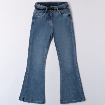JEANS A ZAMPA CON CINTURA 4A893 RAGAZZA IDO