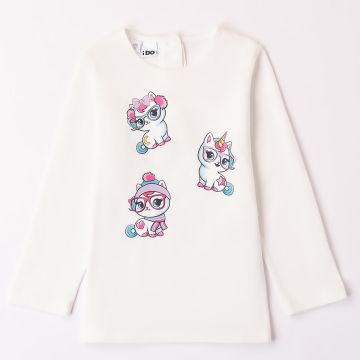 MAGLIETTA GIROCOLLO UNICORNO 4A677 BAMBINA IDO