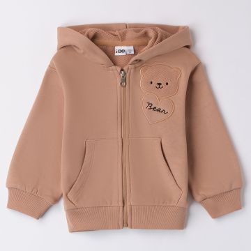 FELPA APERTA CON CAPPUCCIO BEAR 4A588 NEONATA IDO