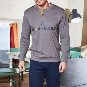 PIGIAMA SERAFINO COTONE INTERLOCK 141709 UOMO NAVIGARE