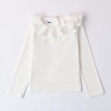 MAGLIA CON COLLETTO A COSTINE 4A589 BAMBINA IDO