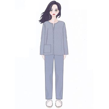 PIGIAMA DONNA INTERLOCK 4103 D5 APERTO ZERO PIGIAMORE