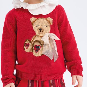 MAGLIONE GIROCOLLO NATALIZIO 4A662 BAMBINA IDO