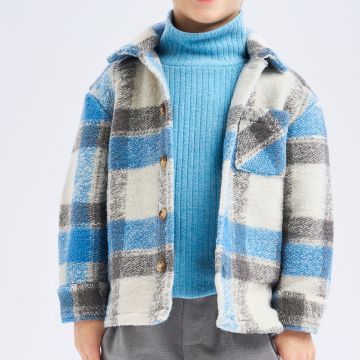 CAMICIA INVERNALE A QUADRI 4A429 BAMBINO IDO