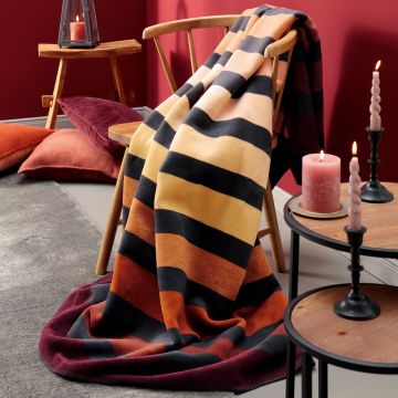 PLAID PILE 811868 HORIZON INTENSE 150*200 BIEDERLACK